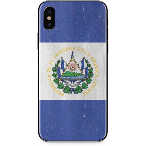 El Salvador Flag Distressed iPhone 8 Skin